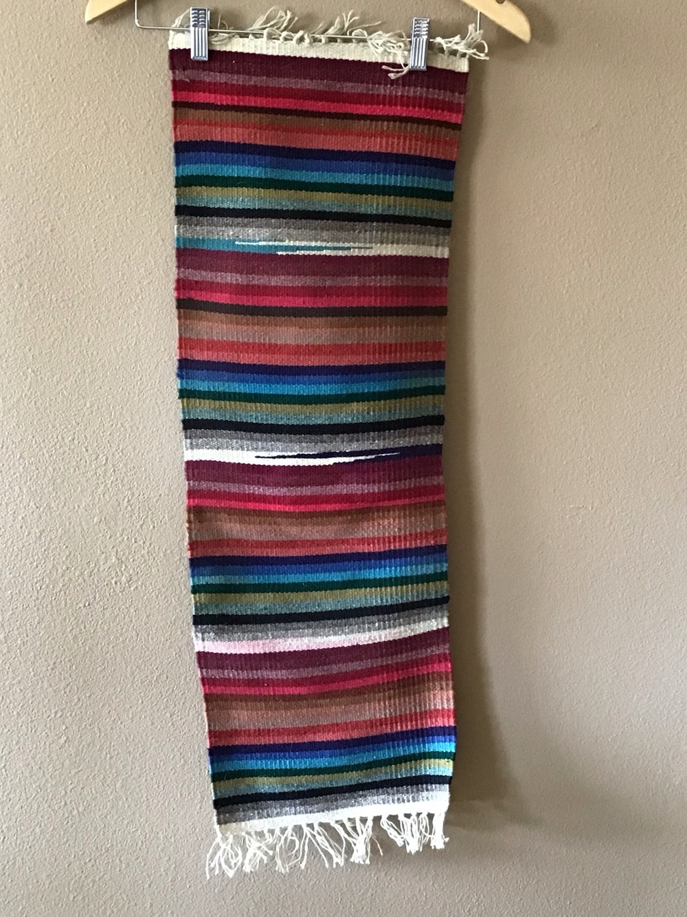 NEW Vintage Tribal Southwestern New Mexico Handspun 100% Wool Table Runner